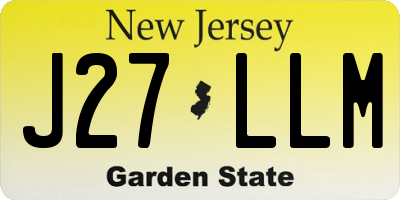 NJ license plate J27LLM
