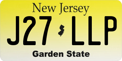 NJ license plate J27LLP