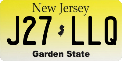 NJ license plate J27LLQ