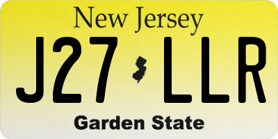 NJ license plate J27LLR