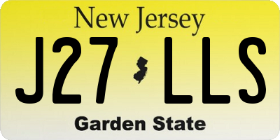 NJ license plate J27LLS
