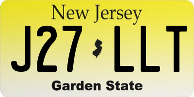 NJ license plate J27LLT