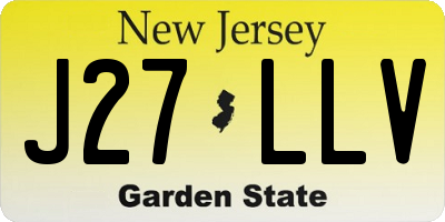 NJ license plate J27LLV