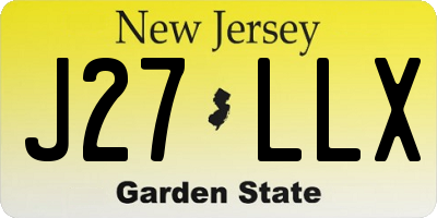 NJ license plate J27LLX
