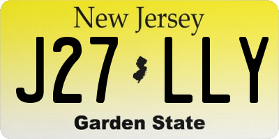 NJ license plate J27LLY