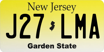 NJ license plate J27LMA