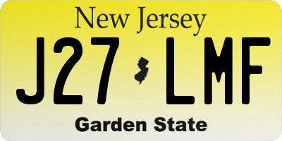 NJ license plate J27LMF