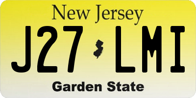 NJ license plate J27LMI