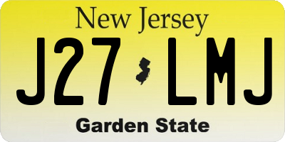 NJ license plate J27LMJ