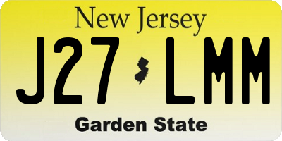 NJ license plate J27LMM