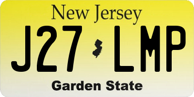 NJ license plate J27LMP