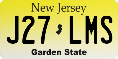 NJ license plate J27LMS