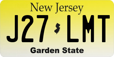 NJ license plate J27LMT