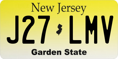 NJ license plate J27LMV