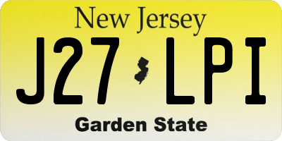 NJ license plate J27LPI