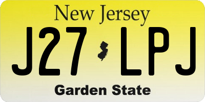 NJ license plate J27LPJ