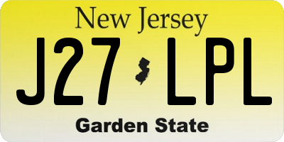 NJ license plate J27LPL
