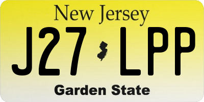 NJ license plate J27LPP