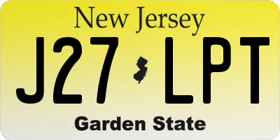 NJ license plate J27LPT