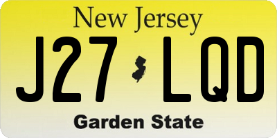 NJ license plate J27LQD