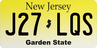 NJ license plate J27LQS