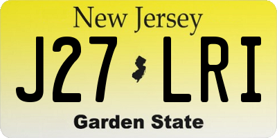 NJ license plate J27LRI