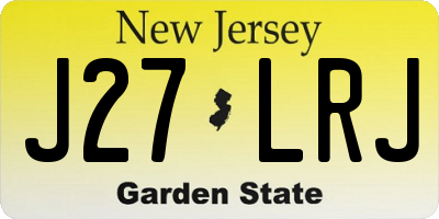 NJ license plate J27LRJ
