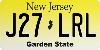 NJ license plate J27LRL