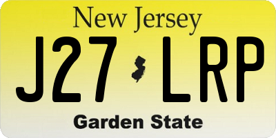 NJ license plate J27LRP