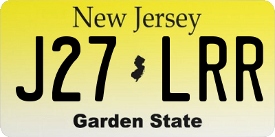 NJ license plate J27LRR