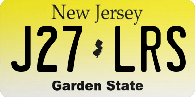 NJ license plate J27LRS
