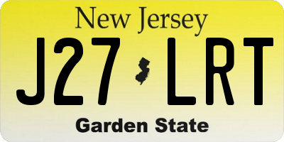 NJ license plate J27LRT