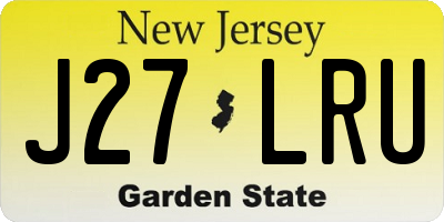 NJ license plate J27LRU