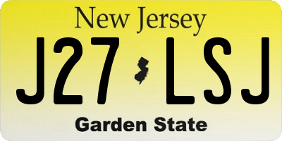 NJ license plate J27LSJ