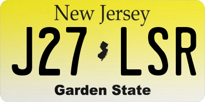 NJ license plate J27LSR