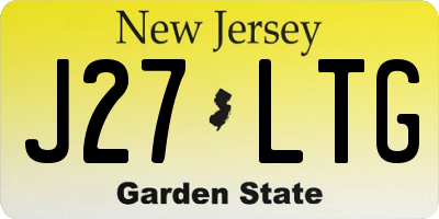 NJ license plate J27LTG
