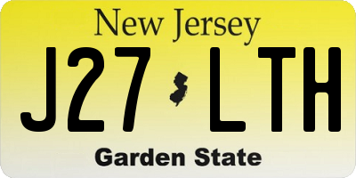 NJ license plate J27LTH