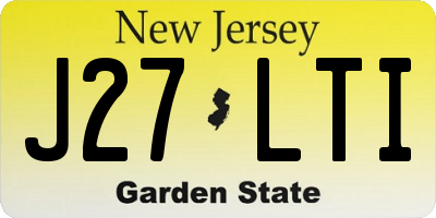NJ license plate J27LTI