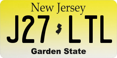 NJ license plate J27LTL