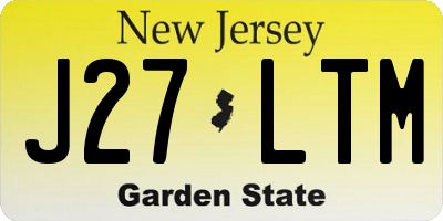 NJ license plate J27LTM