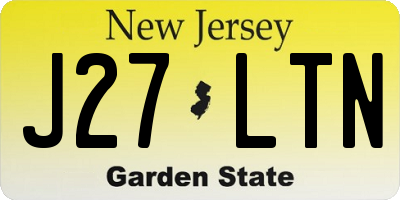 NJ license plate J27LTN
