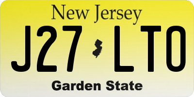 NJ license plate J27LTO