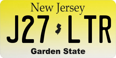 NJ license plate J27LTR