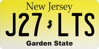 NJ license plate J27LTS
