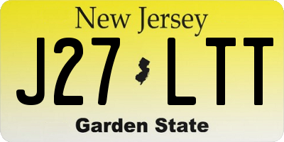 NJ license plate J27LTT