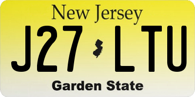 NJ license plate J27LTU