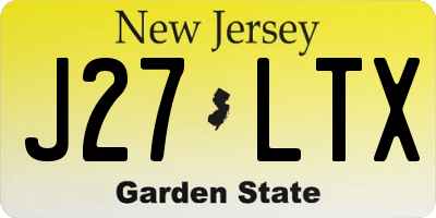 NJ license plate J27LTX