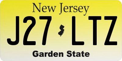 NJ license plate J27LTZ