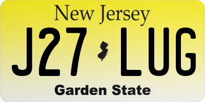 NJ license plate J27LUG