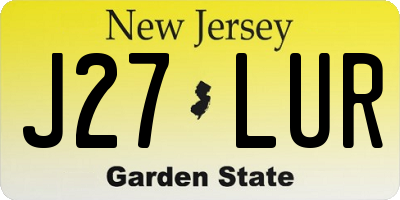 NJ license plate J27LUR
